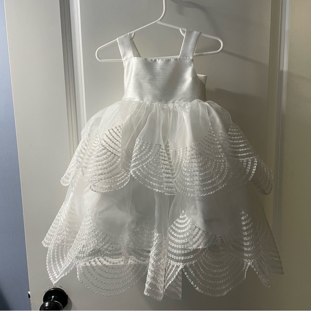 Marmellata White Layered Formal Dress